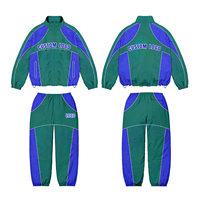 Chándal de nailon transpirable de alta calidad unisex 2025 para primavera, con logotipo personalizado, OEM, ODM, venta al por mayor, pantalones cortavientos vintage para trabajo