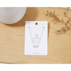 Colgante del zodiaco Escorpio, collar de acero inoxidable chapado en oro para mujer, regalo de joyería de moda - Product Image 2