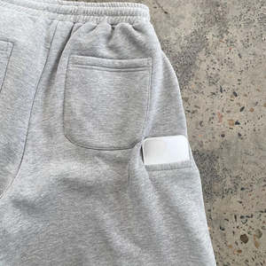 <b>Men's</b> Casual Fleece <b>Shorts</b> Solid 100% Cotton Heavyweight Summer Beach Gym Wear Quick Dry Breathable Cozy Custom Logo Mid <b>Waist</b> - Product Image 2