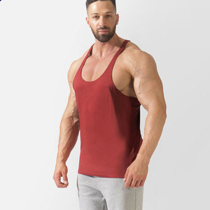 Camiseta sin mangas de Fitness de Color sólido para hombre, larguero de gimnasio básico personalizado con decoración de insignia, camisetas fabricadas - Product Image 3