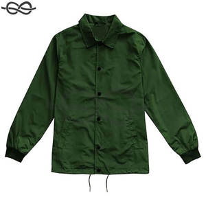 เสื้อแจ็กเก็ตกันลมผ้าไนลอนสำหรับผู้ชายเสื้อแจ็กเก็ตกันน้ำน้ำหนักเบาติดแน่นด้านหน้าปรับชายเสื้อกีฬา - Product Image 1