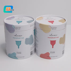 Caja de Embalaje Cilíndrica de Cartón Biodegradable Personalizada para <span class=keywords><strong>Copa</strong></span> <span class=keywords><strong>Menstrual</strong></span>, Acabado Mate, Cuidado Personal, Cuidado <span class=keywords><strong>Menstrual</strong></span> - Product Image 3