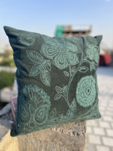 Luxury Decorative Sustainable Azo Free 45x45 Cm Beautifully Embroidered Cotton Cushion Covers at Best Wholesale Prices - Product Image 3