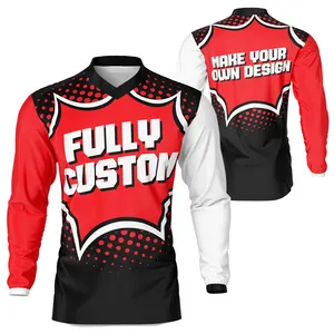 Solid Color 100% Polyester Fabric Manufacture Custom Sizes Motocross Jersey / Hot Product Best Quality Motocross Jersey