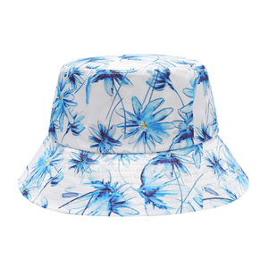 Chapeau seau d'été à large bord et à dessus plat pour l'extérieur, visière en coton velours, logo personnalisé, broderie conçue pour la pêche décontractée, vente en gros - Product Image 2