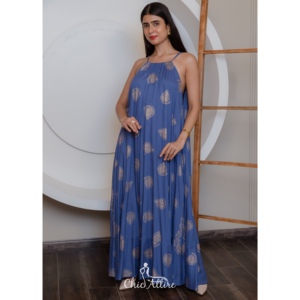 Vente en gros directe de robe longue sexy à licou imprimé cachemire doré robe à bretelles spaghetti réglables confortable décontracté jupe grande taille - Product Image 6