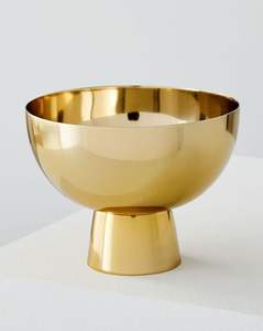 Maravilloso tazón de latón para servir frutas secas con acabado dorado que agrega un toque moderno y tradicional a la presentación de aperitivos. - Product Image 5