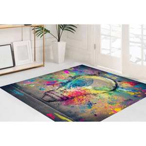 Tapis imprimé graffiti : couloir moderne, bureau, personnalisé, cadeau, léger, tapis fin non tissé - Product Image 4