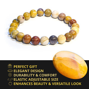 Pulsera de cristal de mookaita natural a granel, pulseras elásticas con cuentas de 8mm hechas a mano para mujeres y hombres, pulsera de curación de Reiki Unisex - Product Image 4