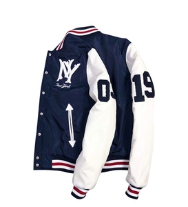 Veste universitaire personnalisée avec patch, corps en laine, col montant, style streetwear hivernal pour hommes, femmes et enfants - Product Image 3