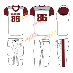 Maillots de football américain vintage personnalisés de haute qualité, respirants, grandes tailles, uniformes en gros - Product Image 5