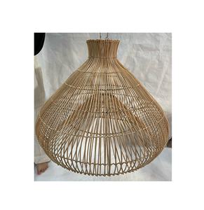 Lustres uniques en rotin tissé naturel/éclairage en bambou durable fabriqué à la main pour la décoration de la maison élégante cadeau en osier nouvel an - Product Image 5