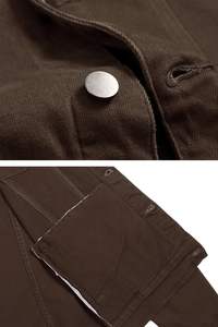 Chaqueta de algodón 100% personalizada para hombre, chaqueta vaquera con logotipo bordado estampado personalizado para hombre, ropa de calle, chaqueta vaquera para hombre - Product Image 4