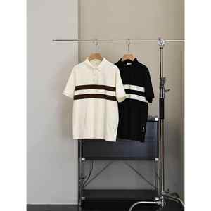 Polo informal de manga corta para hombre, camiseta juvenil transpirable con cuello de bloque de color sólido, camiseta de verano - Product Image 2