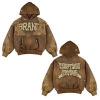 Nouveauté : Sweat à capuche pour homme en tricot avec imprimé numérique patchwork, coupe classique, style streetwear décontracté, idéal pour l'hiver