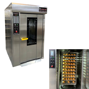 Bon prix boulangerie fours à pain 16 plateaux vidéo Support technique 1100Kg 380V 220V four rotatif fabriqué au Vietnam fabricant - Product Image 1