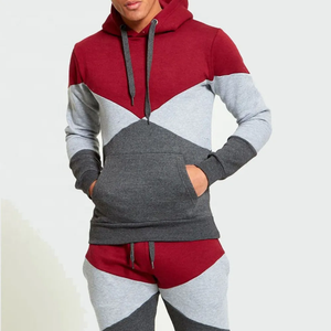 Ensemble de jogging unisexe 100% coton personnalisé Ensemble de survêtement à blocs de couleurs pour hommes Maternité Survêtement lourd Design uni - Product Image 4