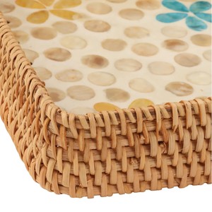 Bandeja de fruta de ratán ecológica, 3 uds., rectangular, multiusos, mezcla de ratán, madre de perla, bandeja para servir para el hogar, hecha en Vietnam - Product Image 4