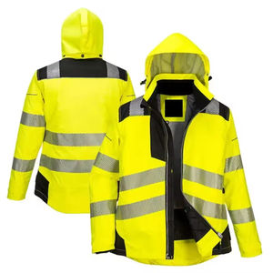 Logo personnalisé OEM ODM Veste de travail épaisse et coupe-vent de sécurité Softshell d'extérieur pour l'hiver Vestes de sécurité à rayures réfléchissantes - Product Image 1