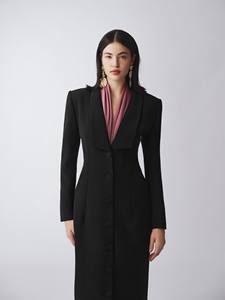 Elegante Vestido Tipo Traje de Dama Estilo Clásico para Mujer Material de Algodón y Seda Cuello Redondo Decorado con Encaje Moda Clásica - Product Image 4