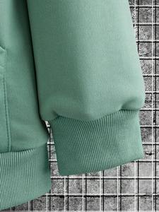 Nueva moda con cremallera Sudadera con capucha de manga larga Ropa informal Top de gran tamaño de alta calidad para hombres Sudadera con capucha mezclada de algodón de invierno - Product Image 3