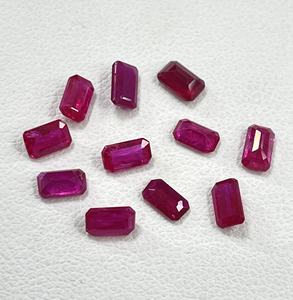 Best Price Natural Mozambique <b>Ruby</b> Heated 3x5mm Octagon Cut Reddish Pink Color Calibrated Loose Gemstone for Jewellery Making - Product Image 2