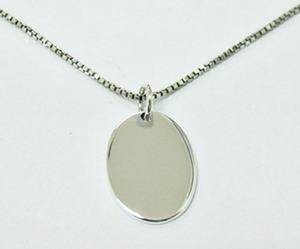 Argent 925 Ovale Tag Collier Chaîne Conception Bijoux Usine De Gros en Thaïlande - Product Image 1