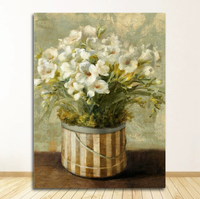 Toile d'art floral abstrait moderne personnalisable dans divers styles pour la décoration de la maison, art mural décoratif pour offrir en cadeau