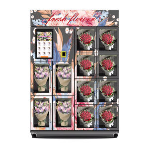 Máquina Expendedora de 12 casilleros grandes negros para flores frescas Máquina Expendedora de flores de refrigeración - Product Image 6