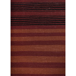 Alfombra de Lana Hecha a Mano Indusbar, Rayas Rojas y Naranjas, Tejido Plano, Rectangular Grande de 9x12, para Hogar y Regalo, para Entrada-ADWL-13058 - Product Image 3
