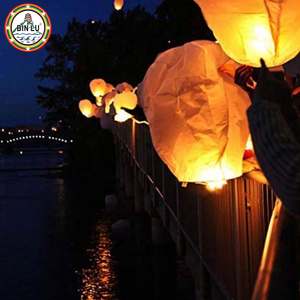 BINLU Colorful Sky Lantern Set para decoración navideña del hogar y colores surtidos de deseos - Product Image 3