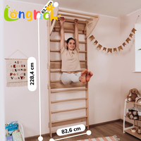 Barre de gymnastique en bois, échelle suédoise murale pour la maison, l'entraînement de gymnastique, l'escalade, les enfants, l'intérieur, aire de jeux pour enfants, échelle suédoise