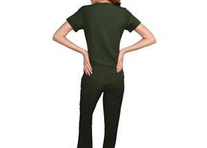 Batas Quirúrgicas Reutilizables con Cuello en V y Mangas Cortas para Hombre y Mujer, Conjuntos de Uniformes Médicos de Algodón para Hospitales, Unisex, con Logotipo Personalizado - Product Image 5