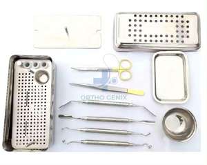 Instruments d'implant de fibrine riche en plaquettes du système PRF GRF approuvés par la CE kit de chirurgie manuelle d'implant dentaire en acier sans satin - Product Image 2