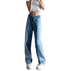 กางเกงยีนส์ขายาวทรงตรงมีหลายกระเป๋าของผู้ชายกางเกงยีนส์ขายาว - Product Image 2