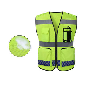 Chaleco de seguridad para motocicleta, ropa de trabajo transpirable reflectante de alta visibilidad con logotipo personalizado multibolsillos, función impermeable - Product Image 4