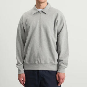 Sudadera con Cremallera y Diseño Gráfico Personalizado OEM, Sudadera de Gran Tamaño para Hombre, Sudadera con Media Cremallera, Sudadera Holgada y Transpirable - Product Image 5