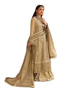 WS INTERNATIONAL Salwar Kameez, Ropa Casual de Diseñador India-Pakistaní para Mujer, Colección Eid, Modal Viscosa 2022 - Product Image 1