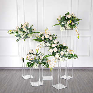 Artfulcosmos - Expositor de Flores Moderno de Acrílico Transparente, Estante Vertical Alto para Esquina, Duradero y Fácil de Montar, para Decoración de Centros Comerciales - Product Image 5