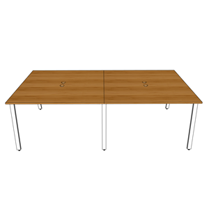 โต๊ะกลุ่ม 4 ชิ้น รุ่นโมเดิร์น AtonBamboo ขนาด 240x120 ซม. พร้อมขาเหล็กประกอบสำเร็จ - Product Image 5