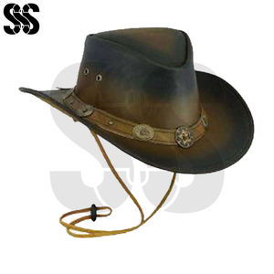 Best Men's Casual Leather/Faux Leather <b>Horse</b> <b>Riding</b> Hat Western Cowboy Equestrian Style Durable Customizable for Outdoor <b>Riding</b> - Product Image 5