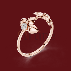 Anillo de pareja de 14K con mensaje de amor en Tamil - Product Image 1
