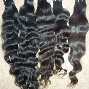 Extensiones de cabello Remy indio virgen 100% humano de alta calidad suelto profundo onda Natural modelo ondulado pelucas de agua Color de cabello Natural - Product Image 1