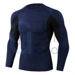 Rashguard de compression pour hommes, haute performance, respirant, haute qualité, manches longues, en Spandex/Polyester, couleurs personnalisables - Product Image 2