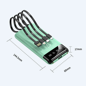 Power Bank Portatile ad Alta Capacità 10000mAh con Display LED, Materiale Plastico, Batteria Li-Polimero, Standard Presa USA e Giappone - Product Image 6