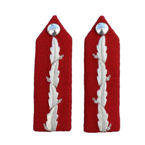 Insignia de Almirante de la Marina de la India, Bordado de Hojas de Roble Plateadas Medianas, Botones Lisos, Alambre de Bullion, Cómoda - Product Image 2