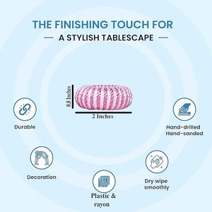 Rond de serviette élégant en plastique rayonne pour les occasions spéciales-Améliorez votre décor de table à manger pour les mariages, les vacances de Noël - Product Image 4