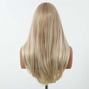Jude-DWY MiraScalp Sliky Glueless Synthetic <b>Wig</b> Long Straight with Transparent Lace Color - Product Image 5