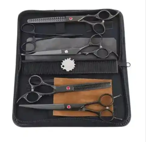 Produits pour animaux de compagnie Ensemble professionnel de ciseaux de toilettage de poils de chien Ciseaux en acier inoxydable Ciseaux garnis de poils de chat et de chien - Product Image 4