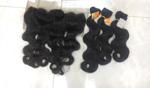 Venta al por mayor 4*4 Full para pelucas frontales de encaje 13x4 Glueless Baby Hair Body Wave Pre-Plucked Raw pelucas de cabello humano con onda natural Sty - Product Image 5